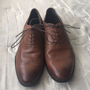Size 12 Aston Grey Brown Wing-Tip shoes